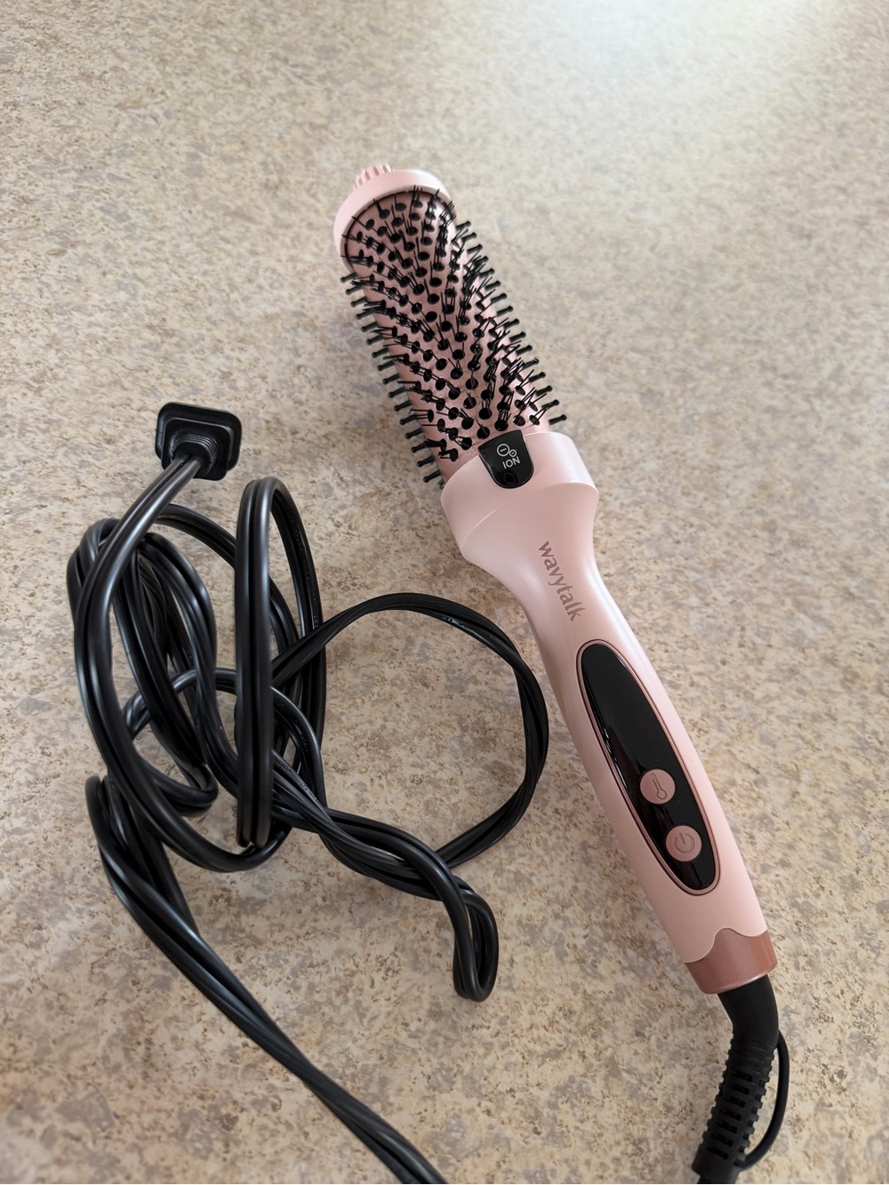 Wavytalk Pink Hot Air Round Brush - Volumizing Styler for Women